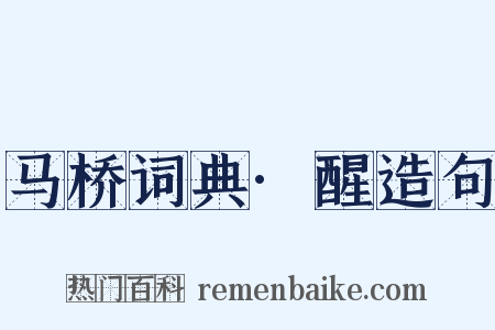 马桥词典·醒造句是什么意思的图片